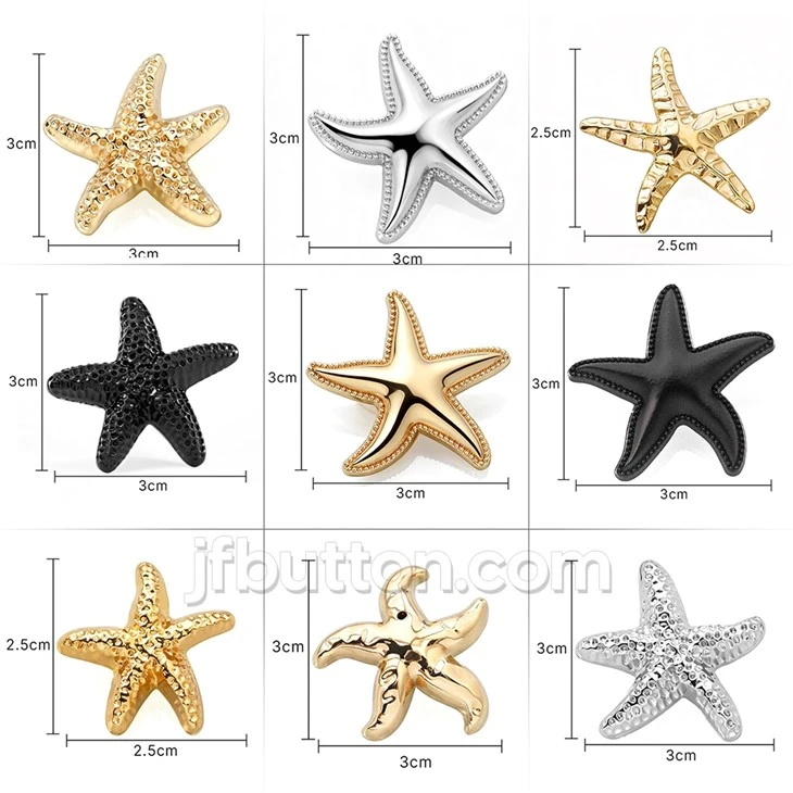 Decorative Metal Starfish Shank Buttons best