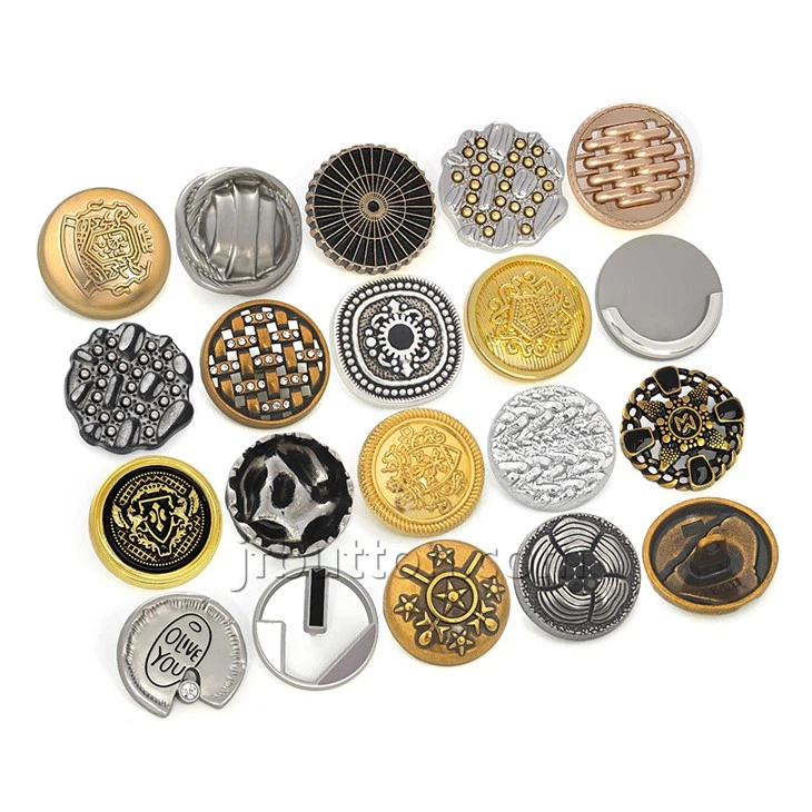 Round Antique Finish Shank Metal Button