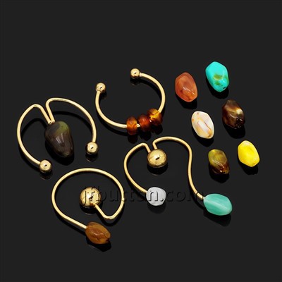 خاتم معدني بيكيني أسود مخصص